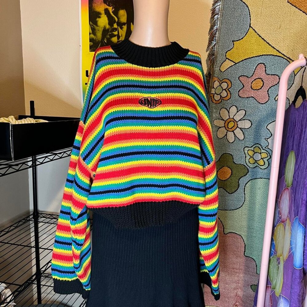 UNIF Rainbow Knit Graphic Sweater - Picture 6 of 6